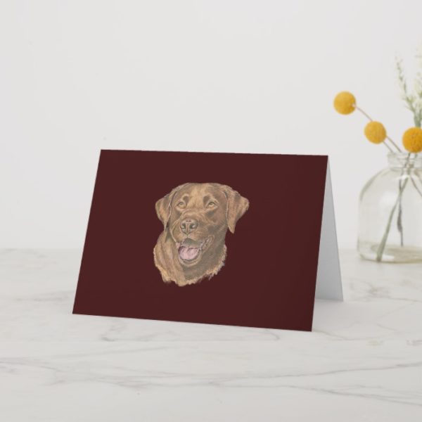 Chocolate Lab Note Card