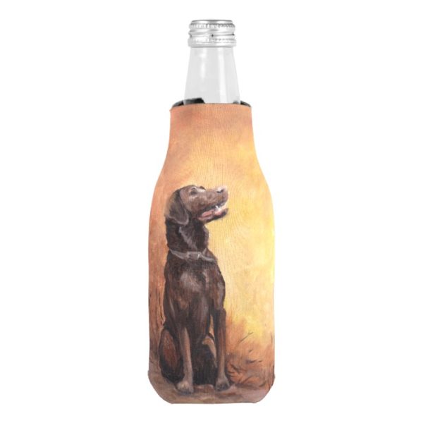 Chocolate Labrador Retriever Bottle Cooler