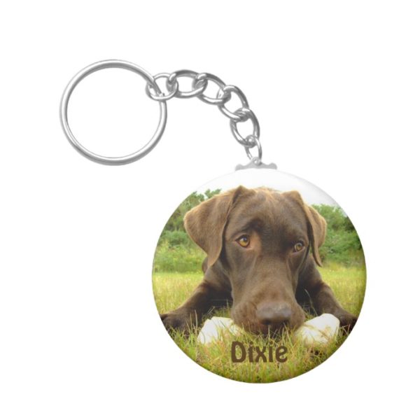 Chocolate Labrador Retriever Key Chain