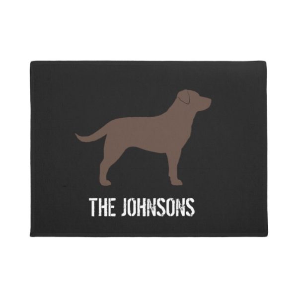 Chocolate Labrador Retriever Silhouette Dog Lover Doormat