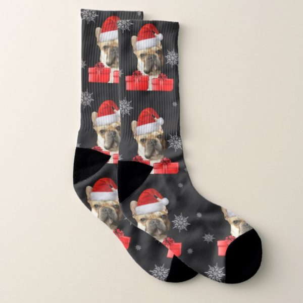Christmas French Bulldog  dog socks