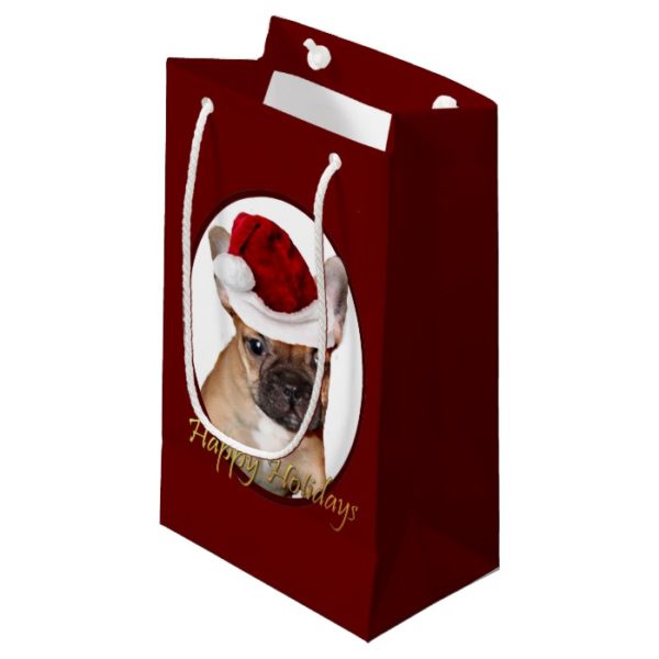 Christmas French Bulldog gift bag
