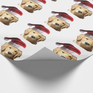 Christmas Golden Retriever Wrapping Paper