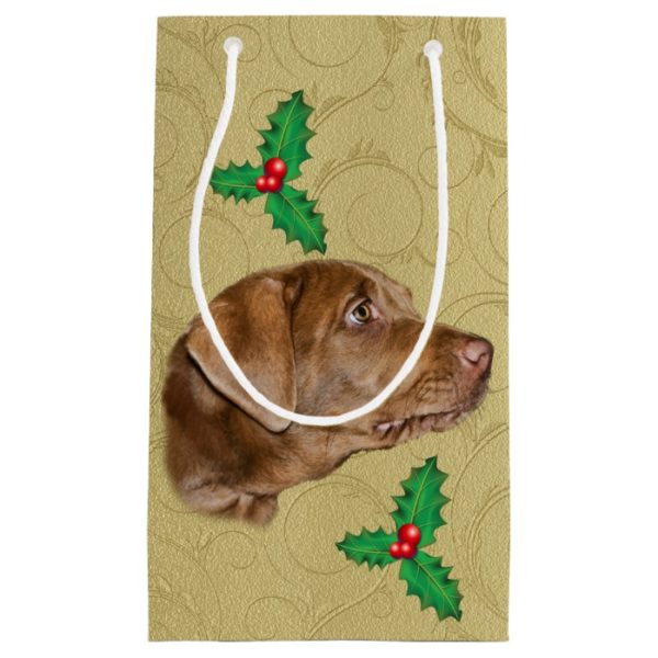 Christmas, Labrador Retriever Dog Small Gift Bag