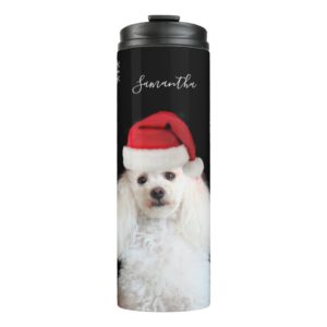 Christmas Poodle dog thermal tumbler