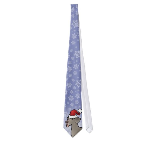 Christmas Weimaraner Tie