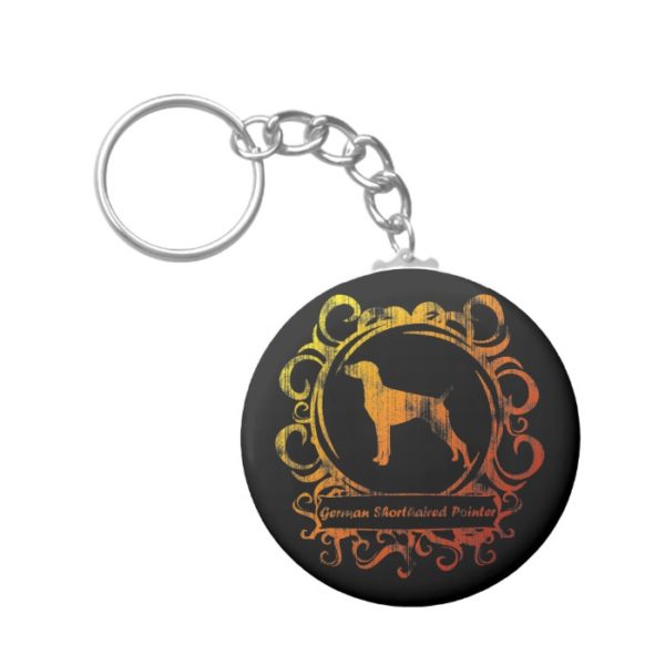 Classy Weathered German Shorthaired Pointer Keychain