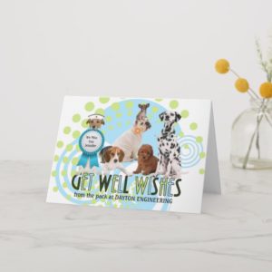 Custom Get Well Pack of Dogs Card