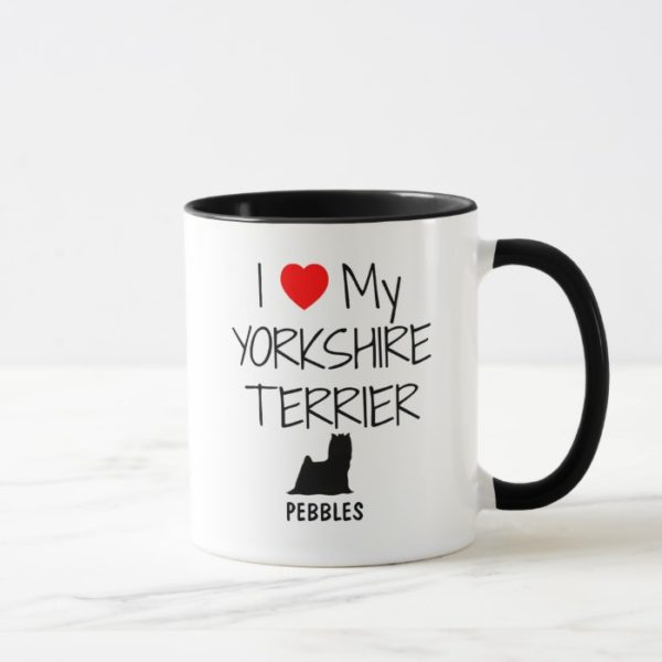 Custom I Love My Yorkshire Terrier Mug