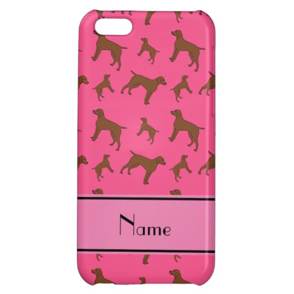 Custom name pink German shorthaired pointer dogs iPhone Case