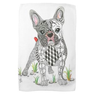 Cute and Adorable French Bulldog Kitchen Towel