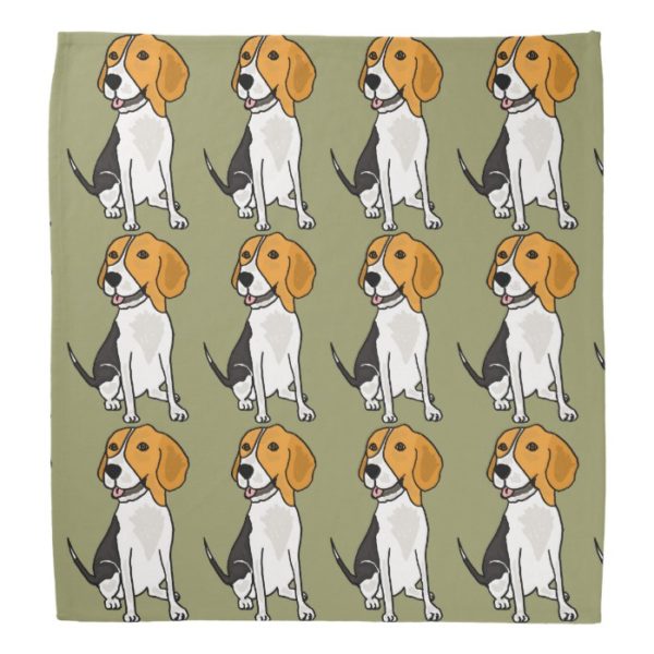 Cute Beagle Hound Dog Bandana