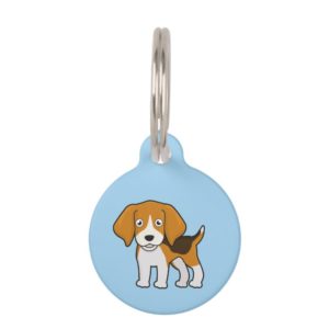 Cute Beagle Pet ID Tag