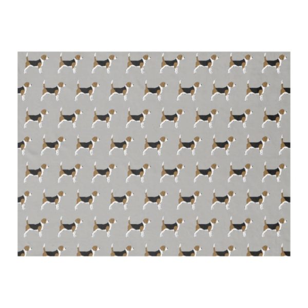 Cute Beagles Pattern Pet Dog Lover's Grey Fleece Blanket