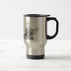 Cute French Bulldog stainless steel travel mug