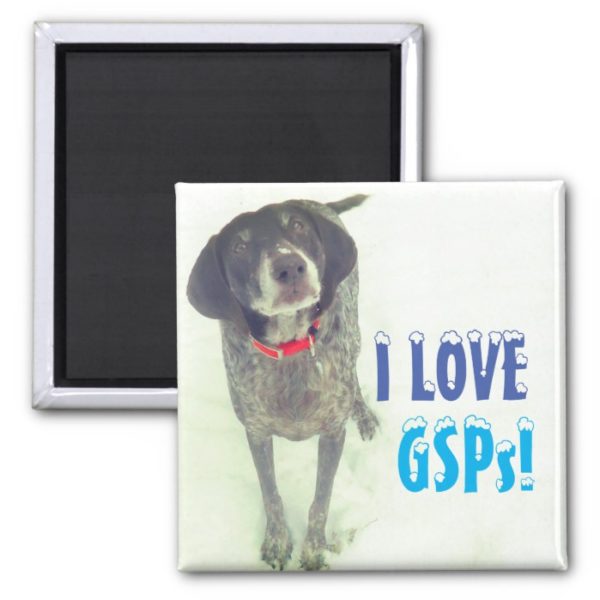 Cute I Love GSPs (German Shorthaired Pointers) Magnet