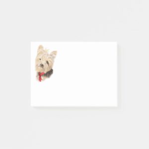 Cute Little Watercolor Yorkie Yorkshire Terrier Post-it Notes