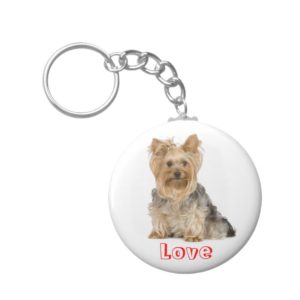 Cute Love Yorkshire Terrier Puppy Dog Key Chain