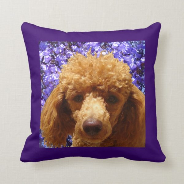Cute Poodle Throw Pillow