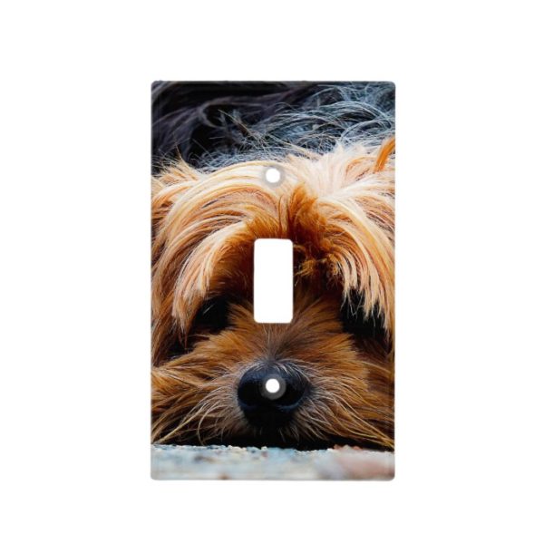 Cute Yorkshire Terrier Dog Light Switch Cover