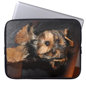 Cute Yorkshire Terrier Puppy Dog Laptop Sleeve