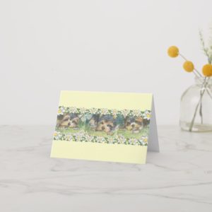 Daisy Dogs Yorkie Puppies Card