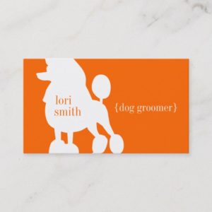 Dog Groomer Business Card - Poodle
