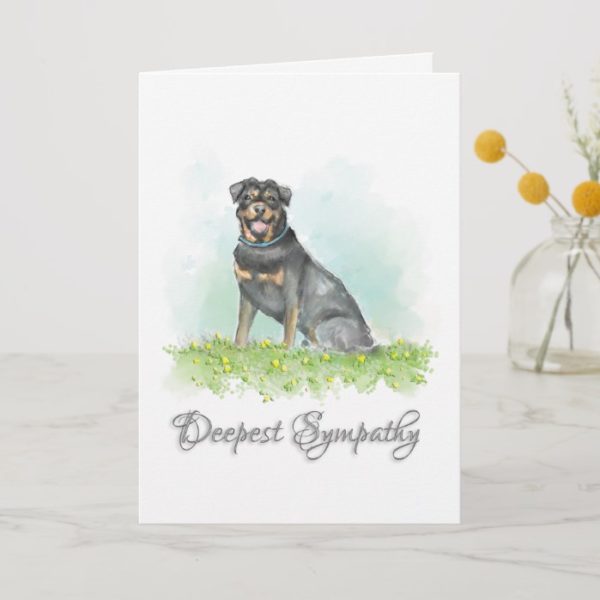 Dog Sympathy Card - Rottweiler Dog Sympathy