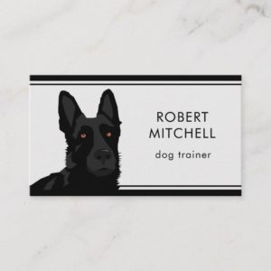 Dog Trainer Black German Shepherd Business Card