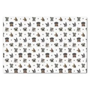 Dogs and Paws Tissue Paper