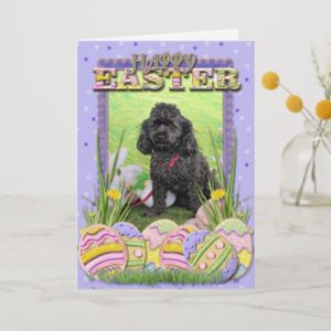 Easter - Poodle - Junior Holiday Card