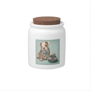 English Bulldog Candy Jar