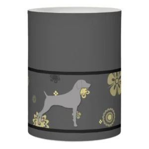 Flameless Candle Weimaraner Grey-Yellow