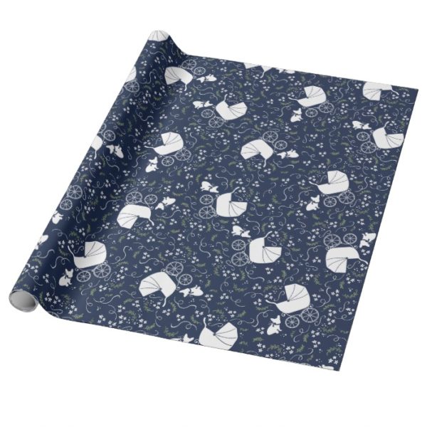 French Bulldog Baby Shower Wrapping Paper