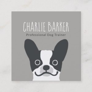 French Bulldog | Cute Dog | Pet Care Square Business Card