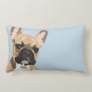 French Bulldog | Cute Frenchie Double Sided Lumbar Pillow