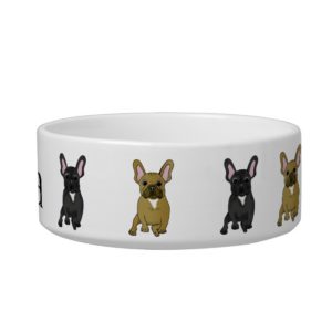 French Bulldog Dog Bowl with Personalized Name
