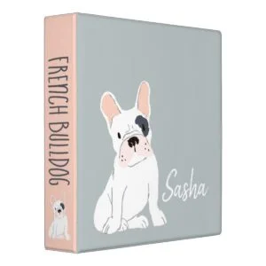 French Bulldog Drawing Binder