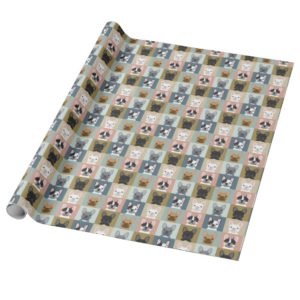 French Bulldog gift wrapping paper frenchie