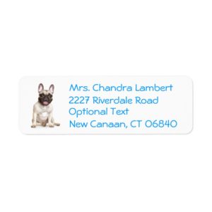 French Bulldog  Personalized Name Address Label