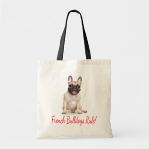 French Bulldog Puppy Dog Canvas Tote Bag