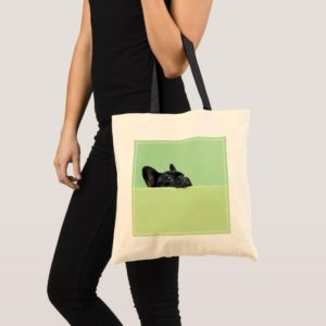 French Bulldog Puppy Peering Over Wall Tote Bag