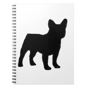 french bulldog silhouette notebook