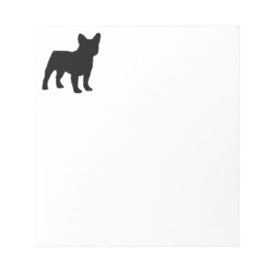 french bulldog silhouette notepad