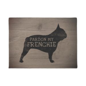 French Bulldog Silhouette Pardon My Frenchie Doormat