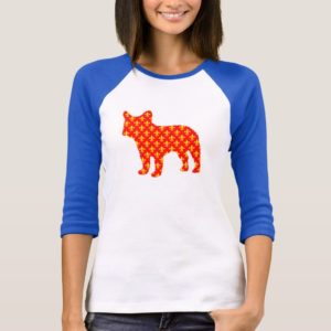 French bulldog Silhouette T-shirt fluer de lis