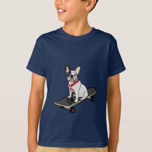 French Bulldog Skateboarding Child's Tee