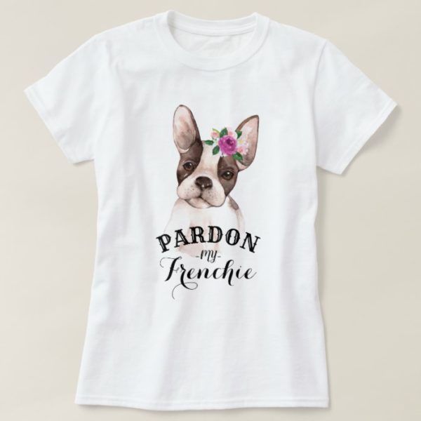 French Bulldog with Flowers T-Shirt