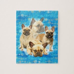 French Bulldogs - Frenchie collage Jigsaw Puzzle