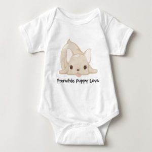 Frenchie Puppy Love Baby Bodysuit
